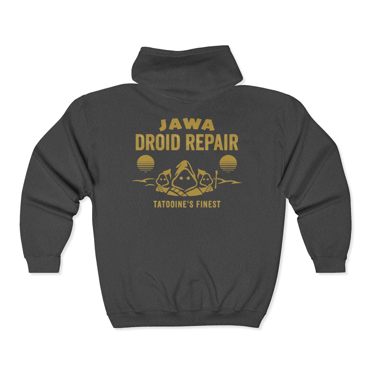 Jawa Droid Repair Full-Zip Hoodie — Tatooine's Finest Star Wars Inspired Zip Sweatshirt
