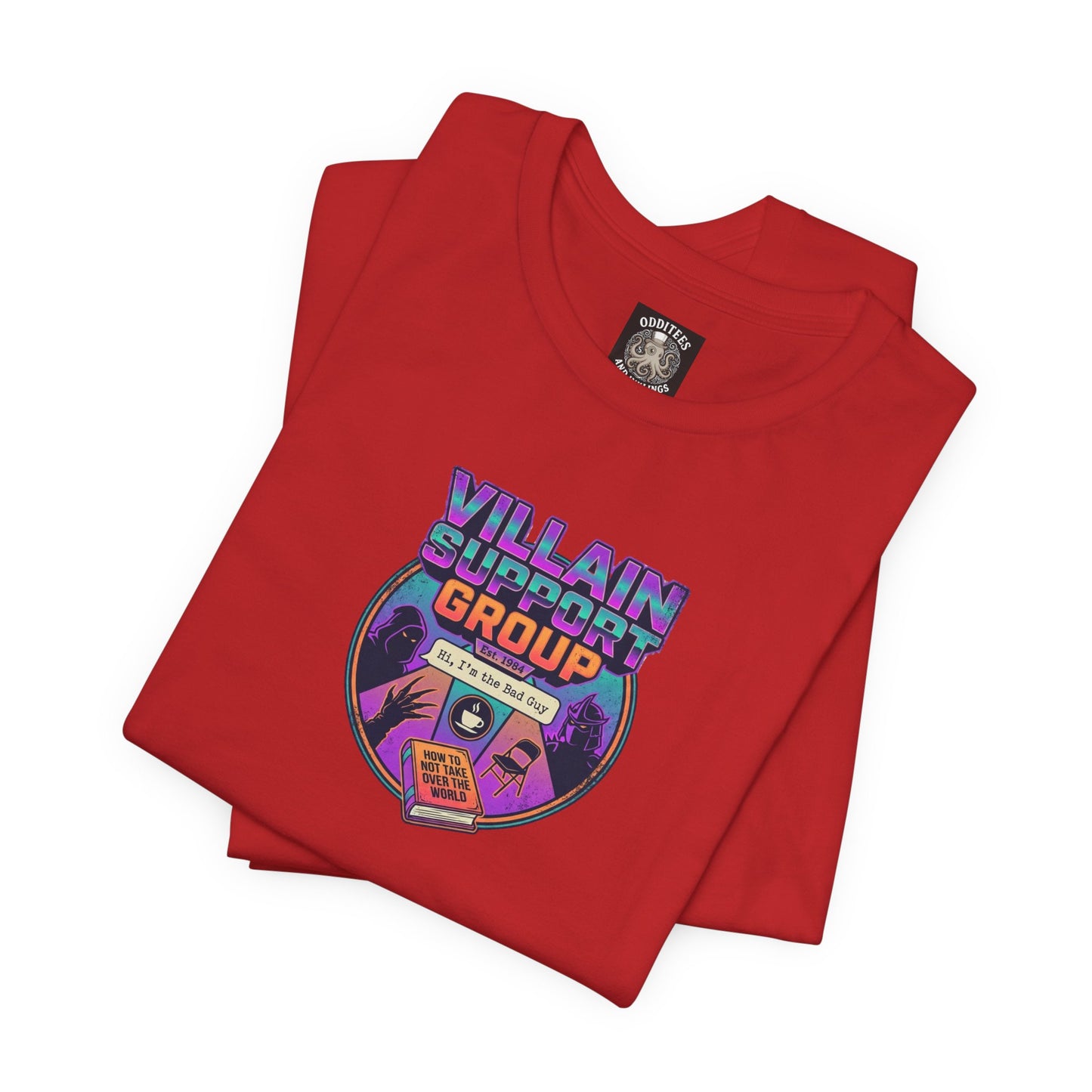 Villain Support Group T-Shirt — Funny Retro Supervillain Club Tee