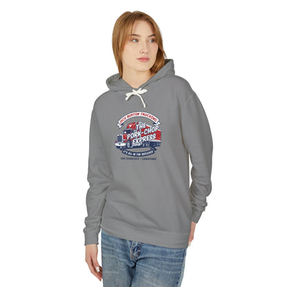 The Pork-Chop Express Hoodie — Retro Trucking Graphic Hooded Sweatshirt