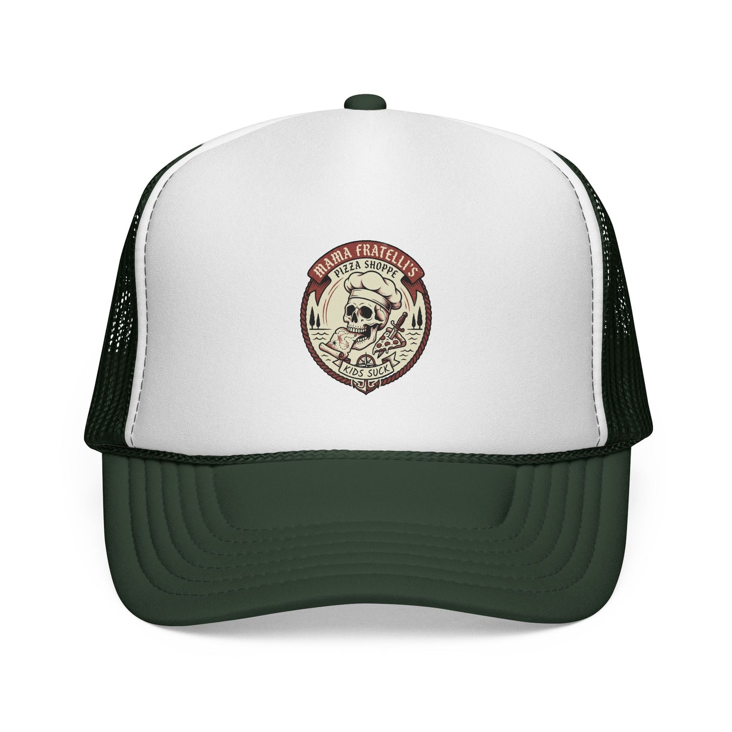 Mama Fratelli's Pizza Shoppe "Snapback Trucker" - 80's Retro Trucker Cap