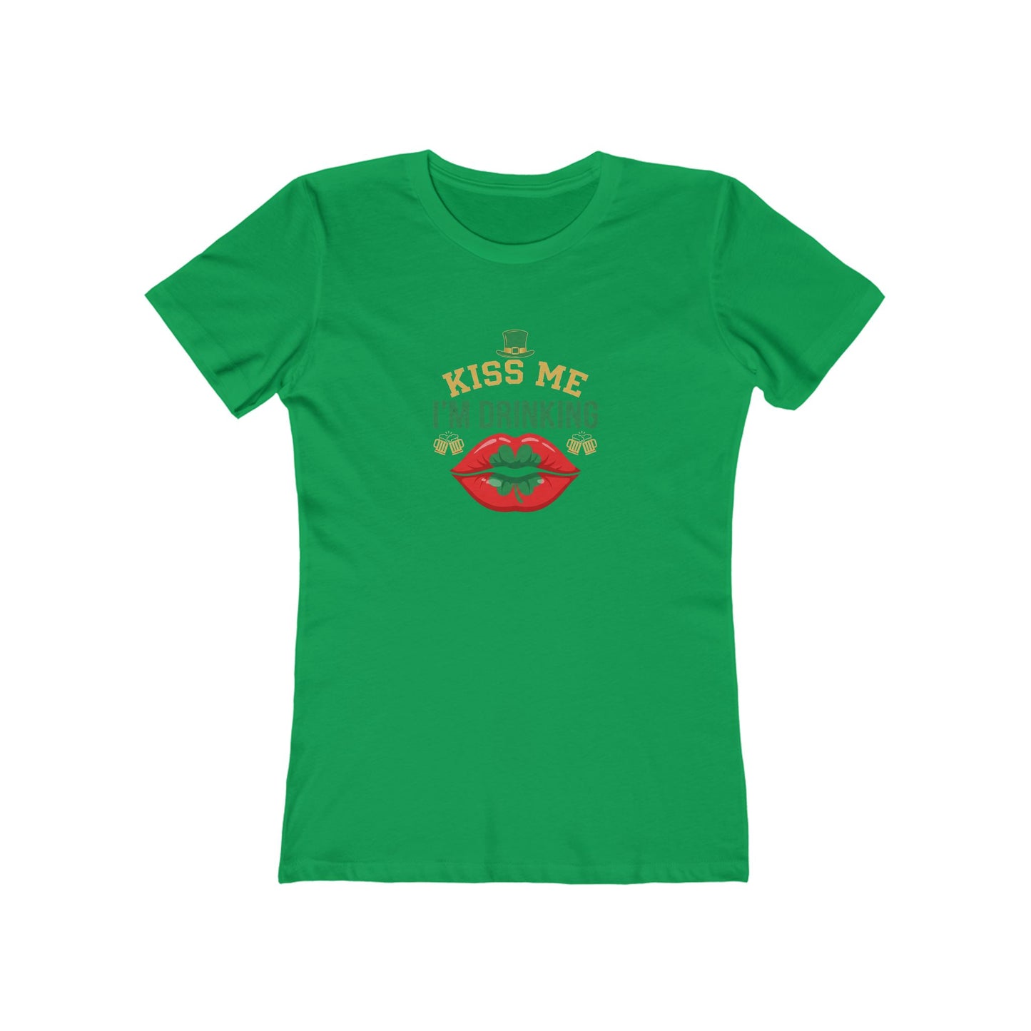 Kiss Me I'm Drinking St. Patrick's Day Women's Tee — OddInk Seasonal Designs