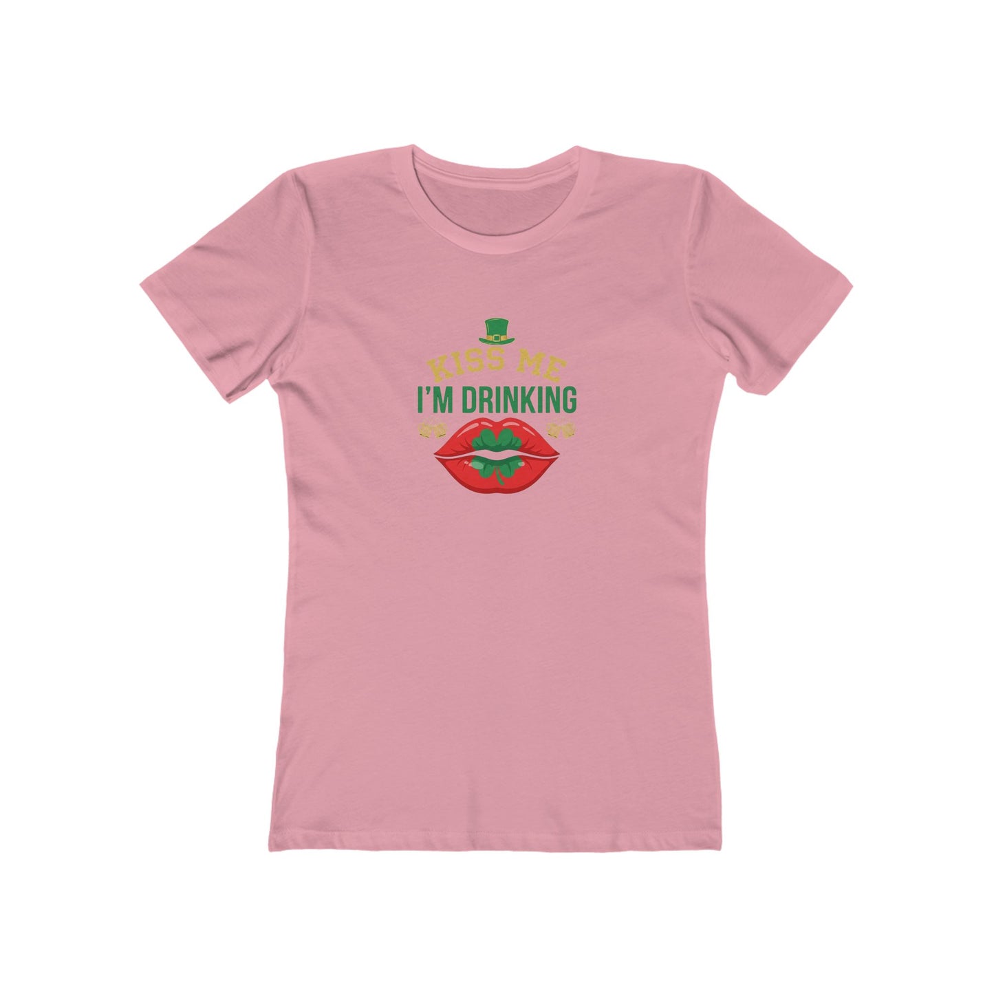 Kiss Me I'm Drinking St. Patrick's Day Women's Tee — OddInk Seasonal Designs