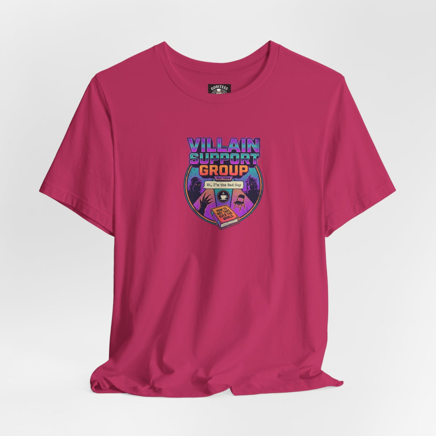 Villain Support Group T-Shirt — Funny Retro Supervillain Club Tee
