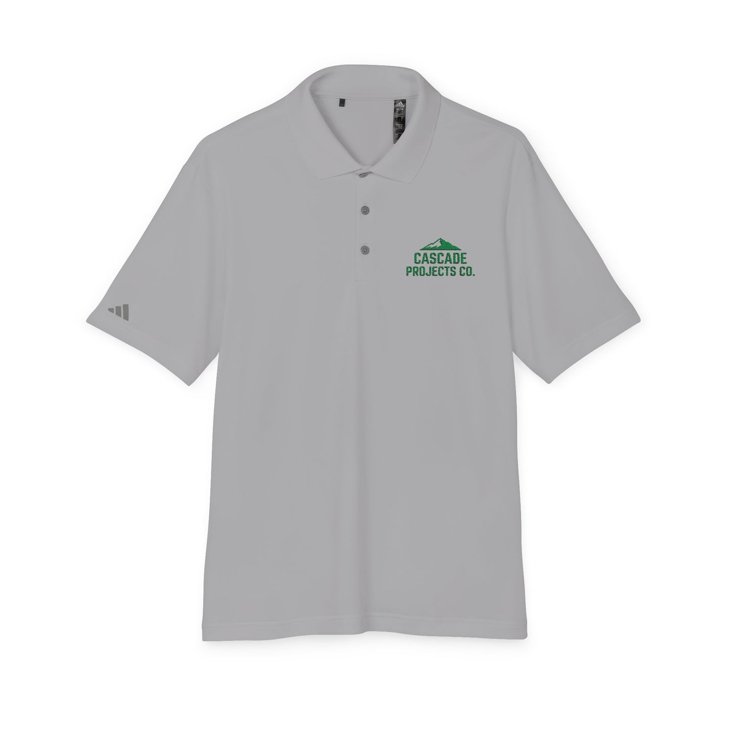 Cascade Projects Co. Embroidered Performance Polo — White Workwear Shirt