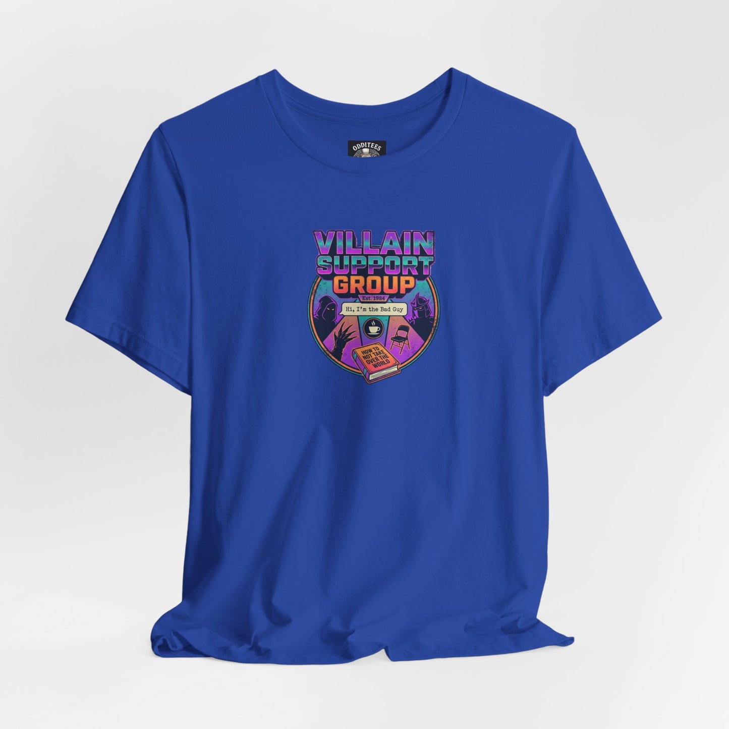 Villain Support Group T-Shirt — Funny Retro Supervillain Club Tee