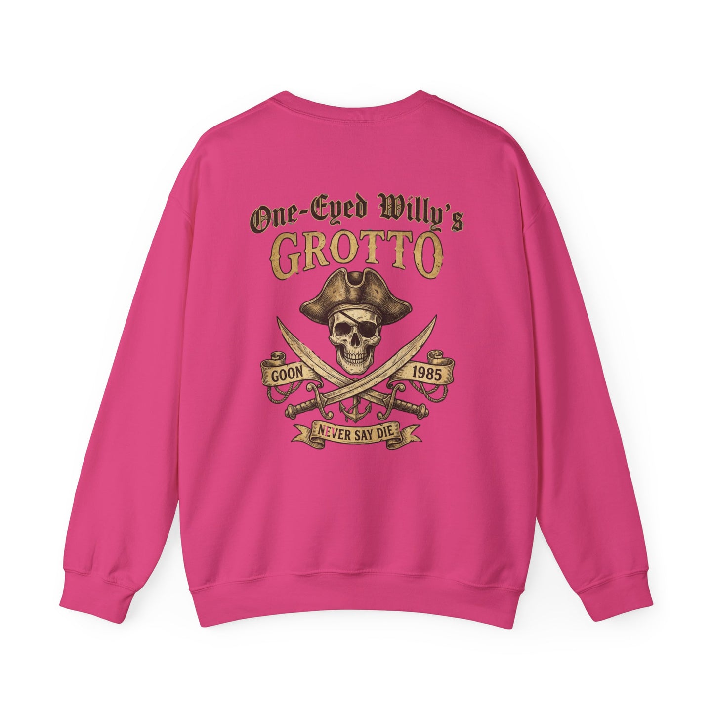 One-Eyed Willy’s Grotto Pirate Skull Crewneck Sweatshirt
