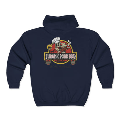 Jurassic Pork BBQ Zip-Up Hoodie — Franchise Owner Full-Zip Hoodie