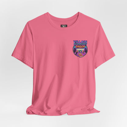Villain Support Group T-Shirt — Funny Retro Supervillain Meetup Tee