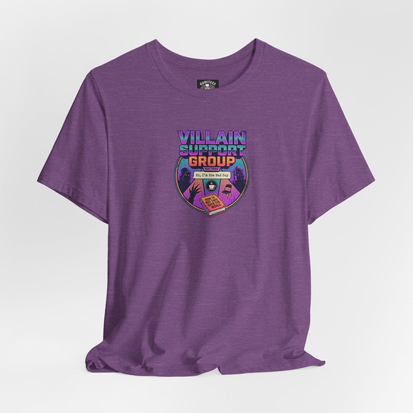Villain Support Group T-Shirt — Funny Retro Supervillain Club Tee