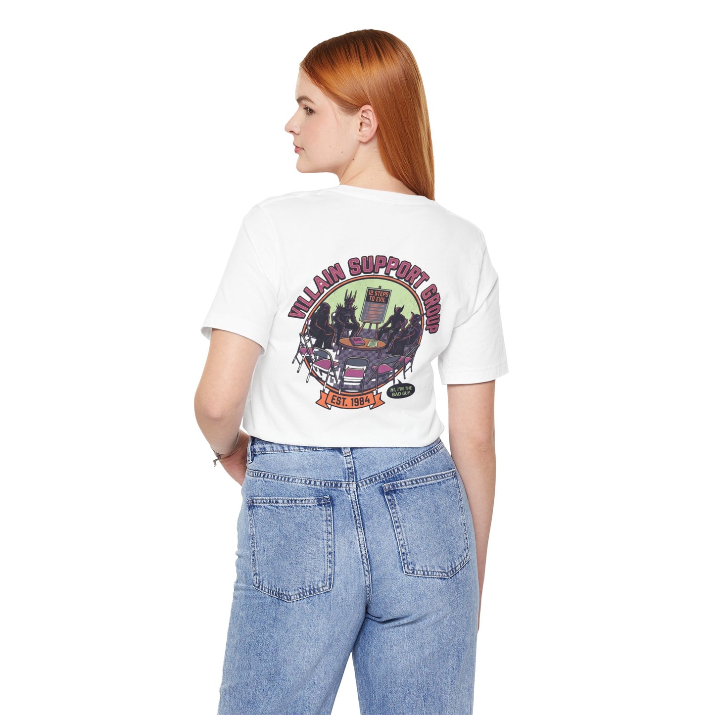 Villain Support Group T-Shirt — Funny Retro Supervillain Club Tee