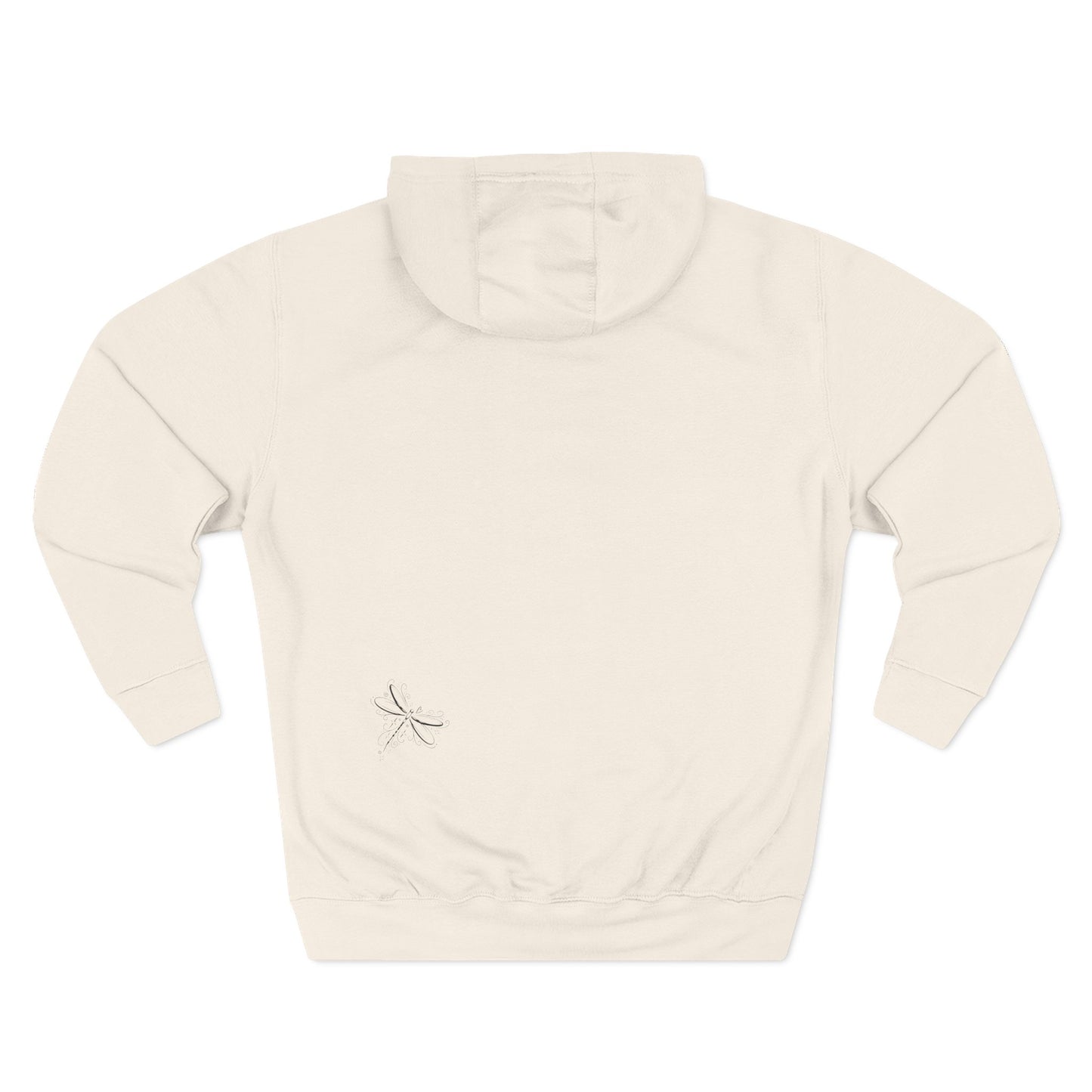 Dragonfly Minimalist Hoodie — Subtle Line Art Fleece Pullover