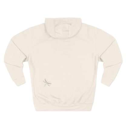 Dragonfly Minimalist Hoodie — Subtle Line Art Fleece Pullover