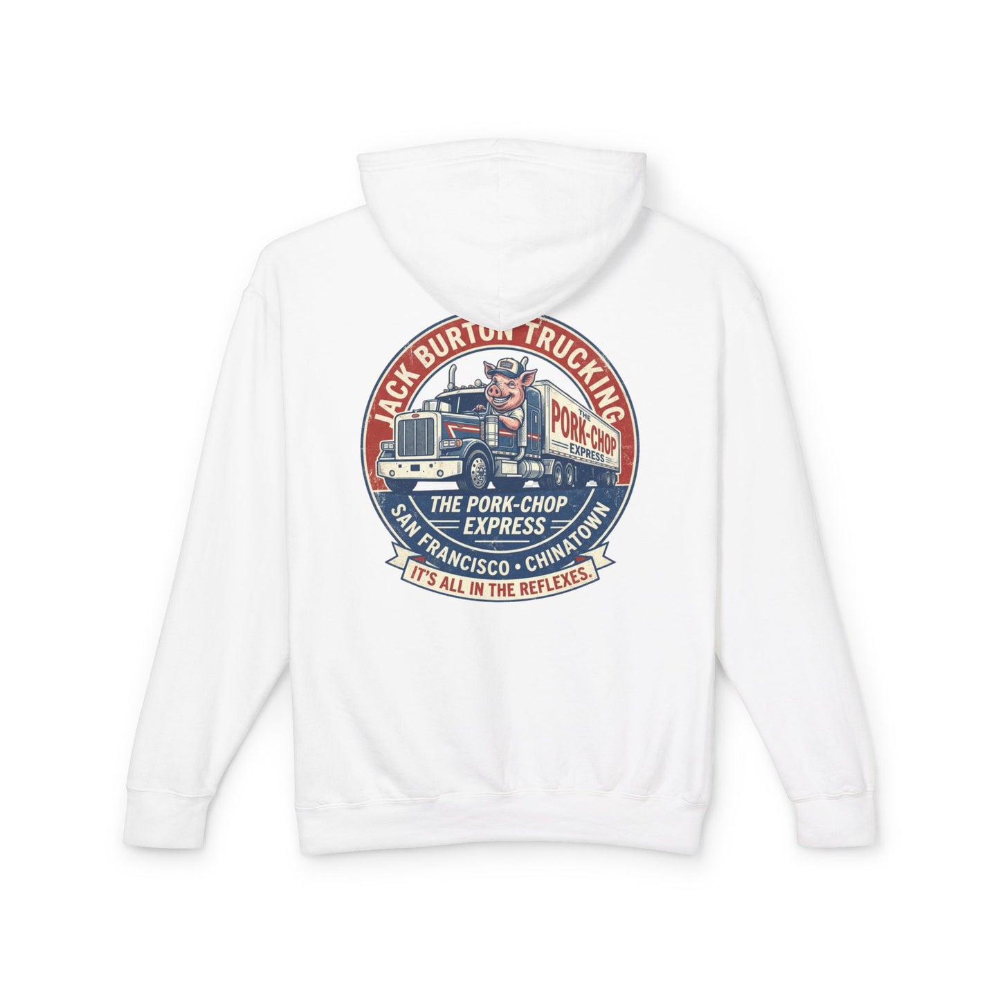 The Pork-Chop Express Hoodie — Retro Trucking Graphic Hooded Sweatshirt