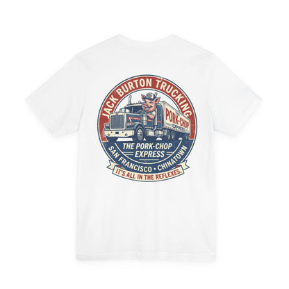 Trucking T‑Shirt — "Jack Burton Trucking: The Pork-Chop Express" Retro Logo Tee