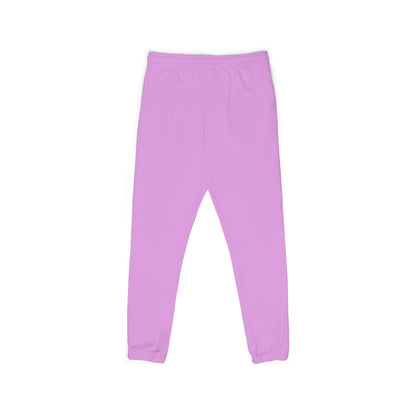 Rose Script Sweatpants — Garment-Dyed Fleece Joggers with Rose & "Love" Script