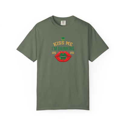 Kiss Me I'm Drinking St. Patricks Day T-Shirt — OddInk Seasonal Design