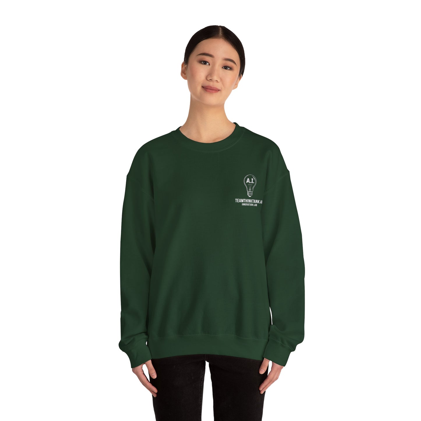 TeamThinkTank.ai Lightbulb Logo Crewneck Sweatshirt - Corp Logo