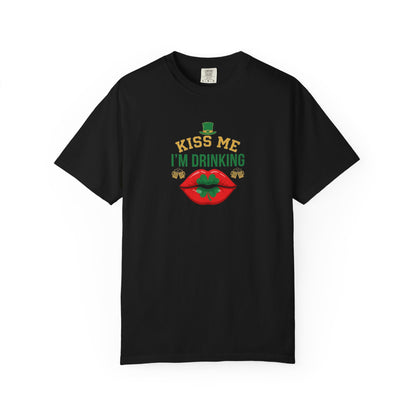 Kiss Me I'm Drinking St. Patricks Day T-Shirt — OddInk Seasonal Design