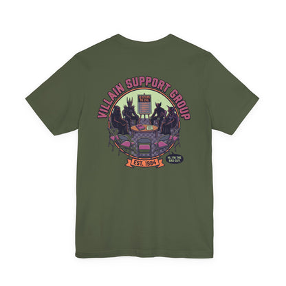 Villain Support Group T-Shirt — Funny Retro Supervillain Club Tee