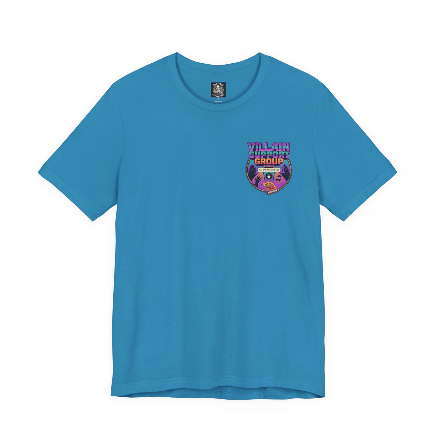 Villain Support Group T-Shirt — Funny Retro Supervillain Meetup Tee