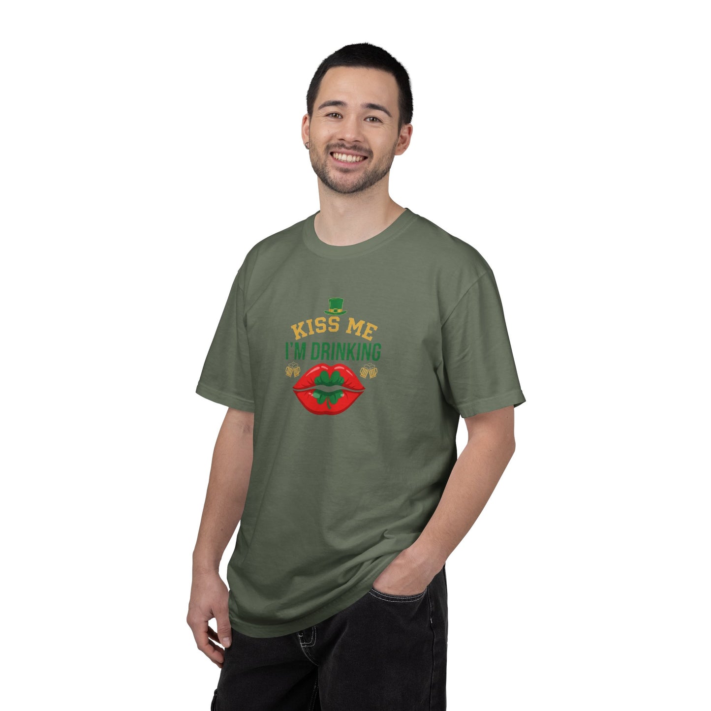 Kiss Me I'm Drinking St. Patricks Day T-Shirt — OddInk Seasonal Design