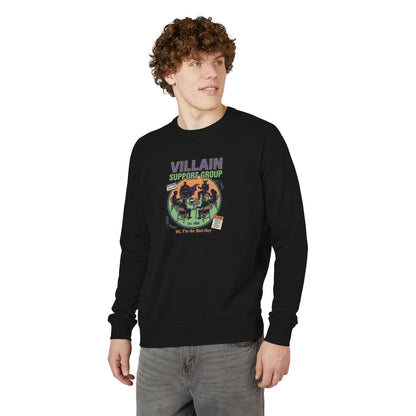 Villain Support Group Crewneck Sweatshirt – Retro Horror Comic Graphic