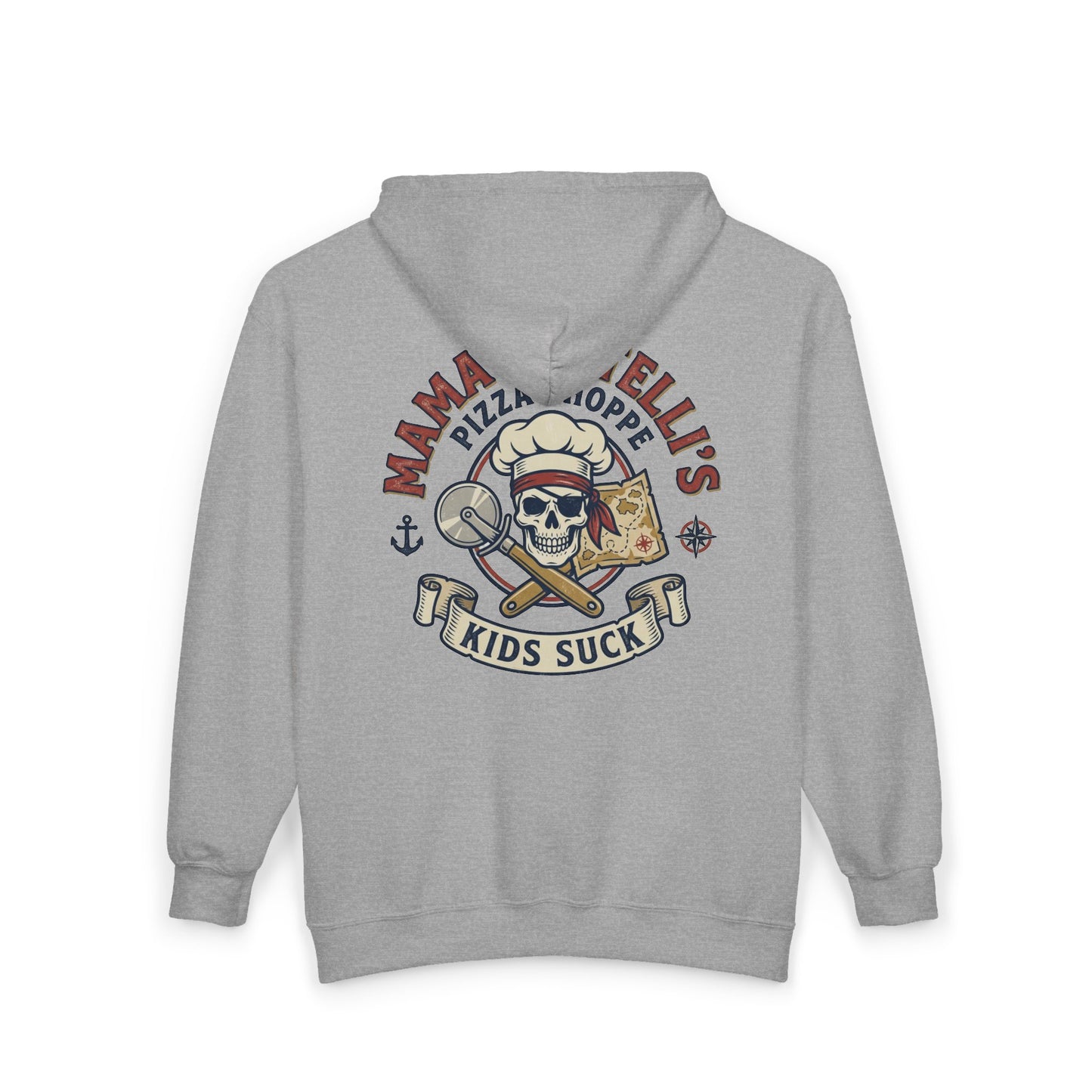 Mama Fratelli’s Pizza Shoppe Graphic "Delivery Guy" Zip Hoodie - Goonies Inspired Gear
