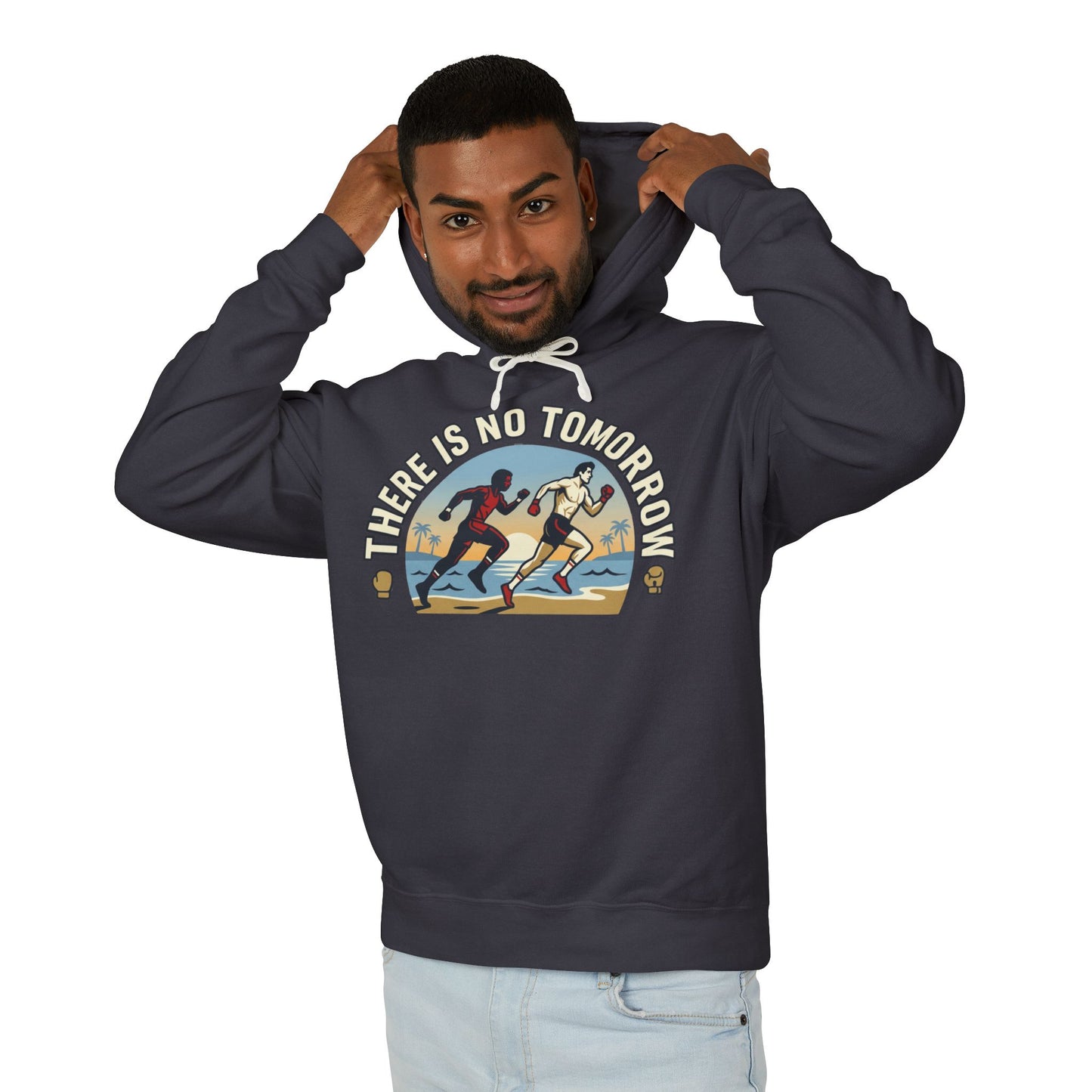 "There Is No Tomorrow" Underdog Montage Hoodie — Retro Fitness Lightweight Hooded Sweatshirt