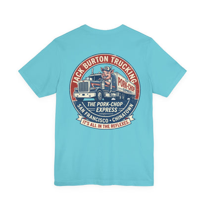 Trucking T‑Shirt — "Jack Burton Trucking: The Pork-Chop Express" Retro Logo Tee