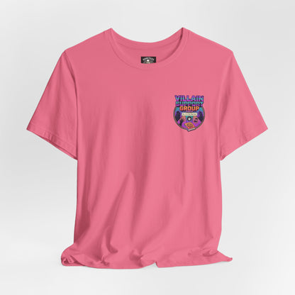 Villain Support Group Tee — Funny Supervillain Graphic T-Shirt