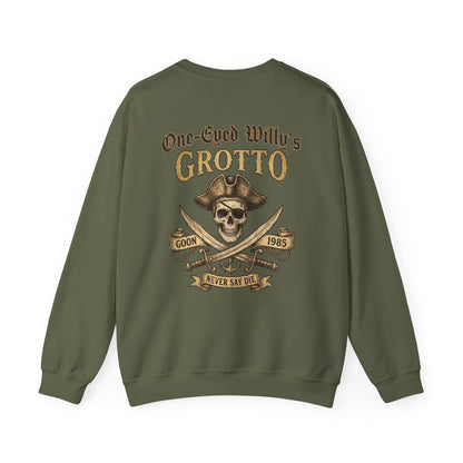 One-Eyed Willy’s Grotto Pirate Skull Crewneck Sweatshirt