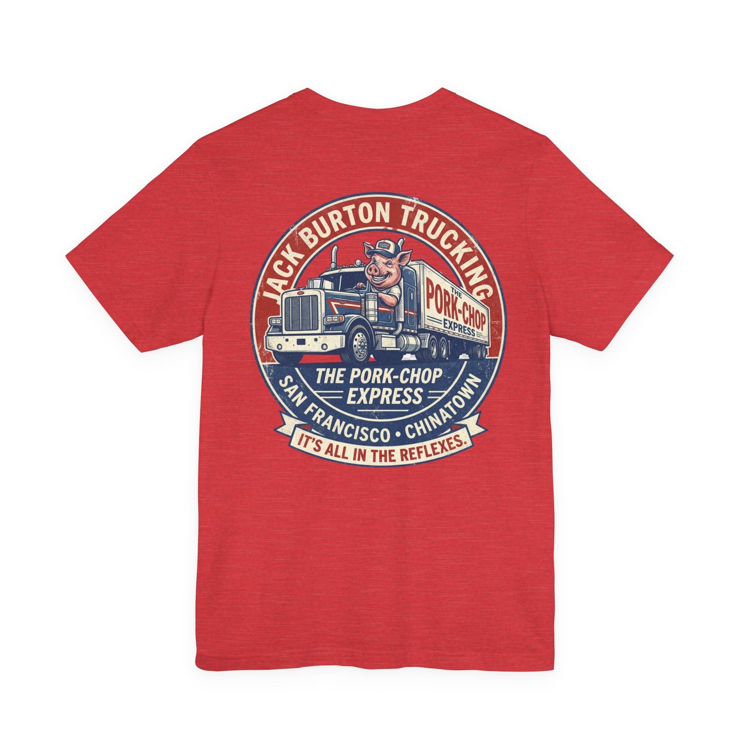 Trucking T‑Shirt — "Jack Burton Trucking: The Pork-Chop Express" Retro Logo Tee