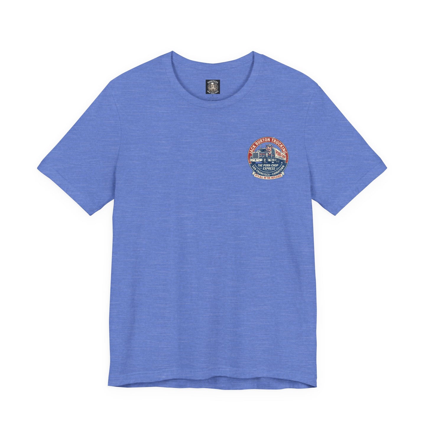 Truck Driver Graphic Tee — "Jack Burton Trucking: The Pork-Chop Express" Vintage San Francisco Design
