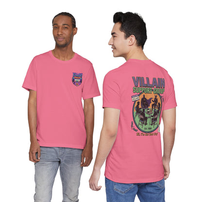 Villain Support Group Tee — Funny Supervillain Graphic T-Shirt