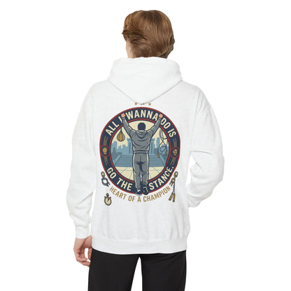 "Go The Distance" Underdog Montage Chmpionship Hoodie — Retro 90's Workout Boxing Sweatshirt