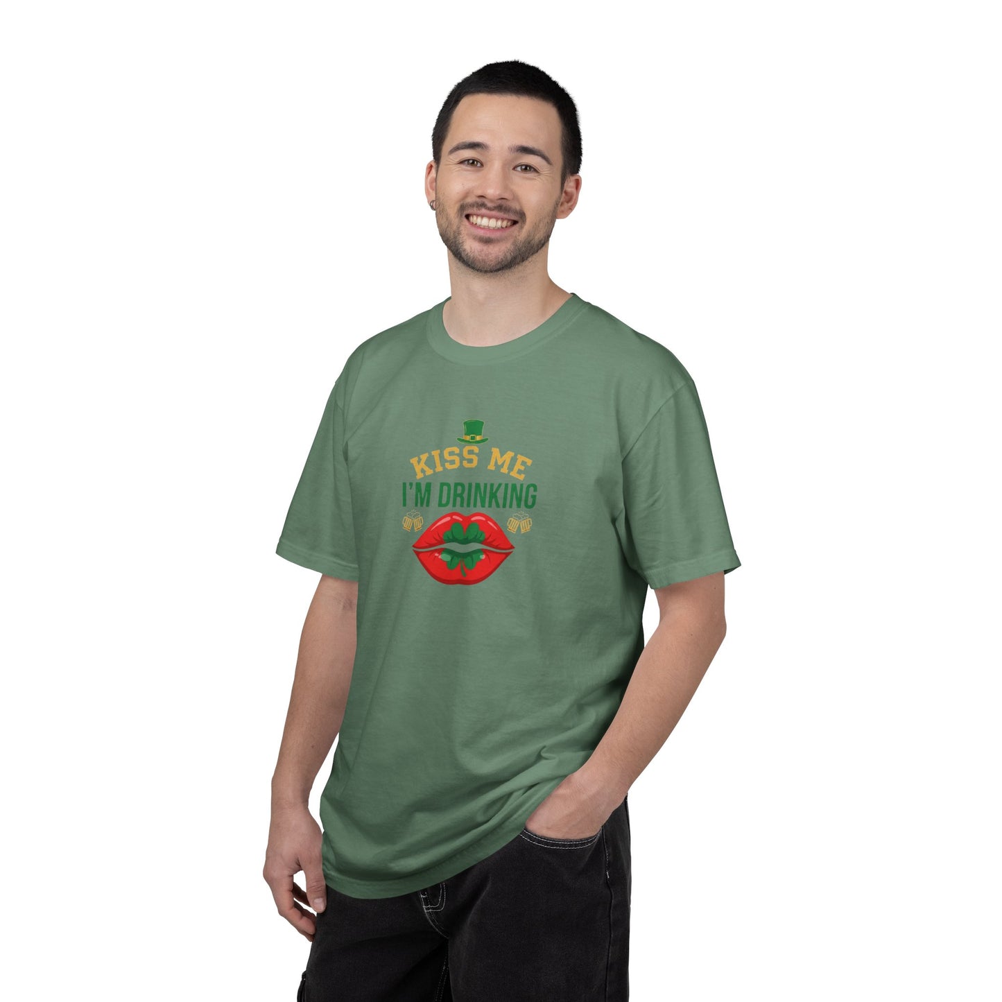 Kiss Me I'm Drinking St. Patricks Day T-Shirt — OddInk Seasonal Design