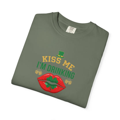 Kiss Me I'm Drinking St. Patricks Day T-Shirt — OddInk Seasonal Design