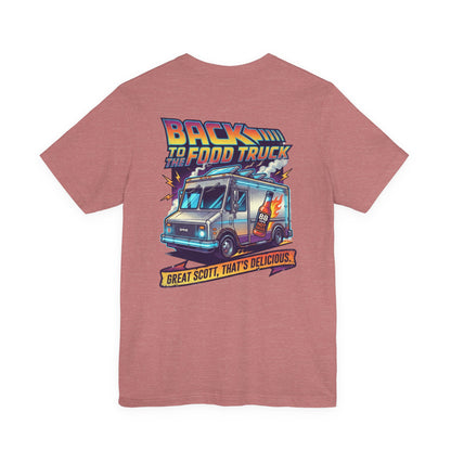 Back to the Food Truck Future Tee — 88mph Hot Sauce 80's Food Truck Graphic T-Shirt
