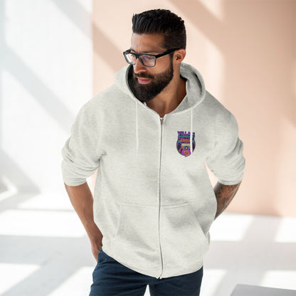 Villain Support Group Zip Hoodie — Retro Comic Supervillain Graphic