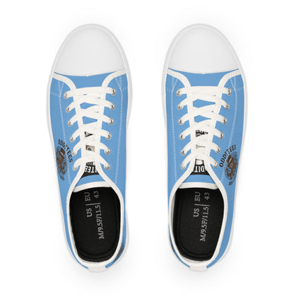Men's Low Top Sneakers — Light Blue "Oktoberfest" Crest Casual Shoes