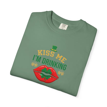 Kiss Me I'm Drinking St. Patricks Day T-Shirt — OddInk Seasonal Design