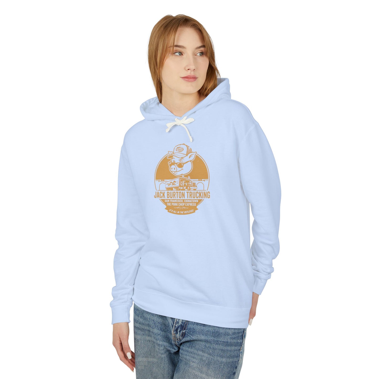 Trucker Skull Vintage Logo Hoodie — Jack Burton Trucking Graphic Sweatshirt