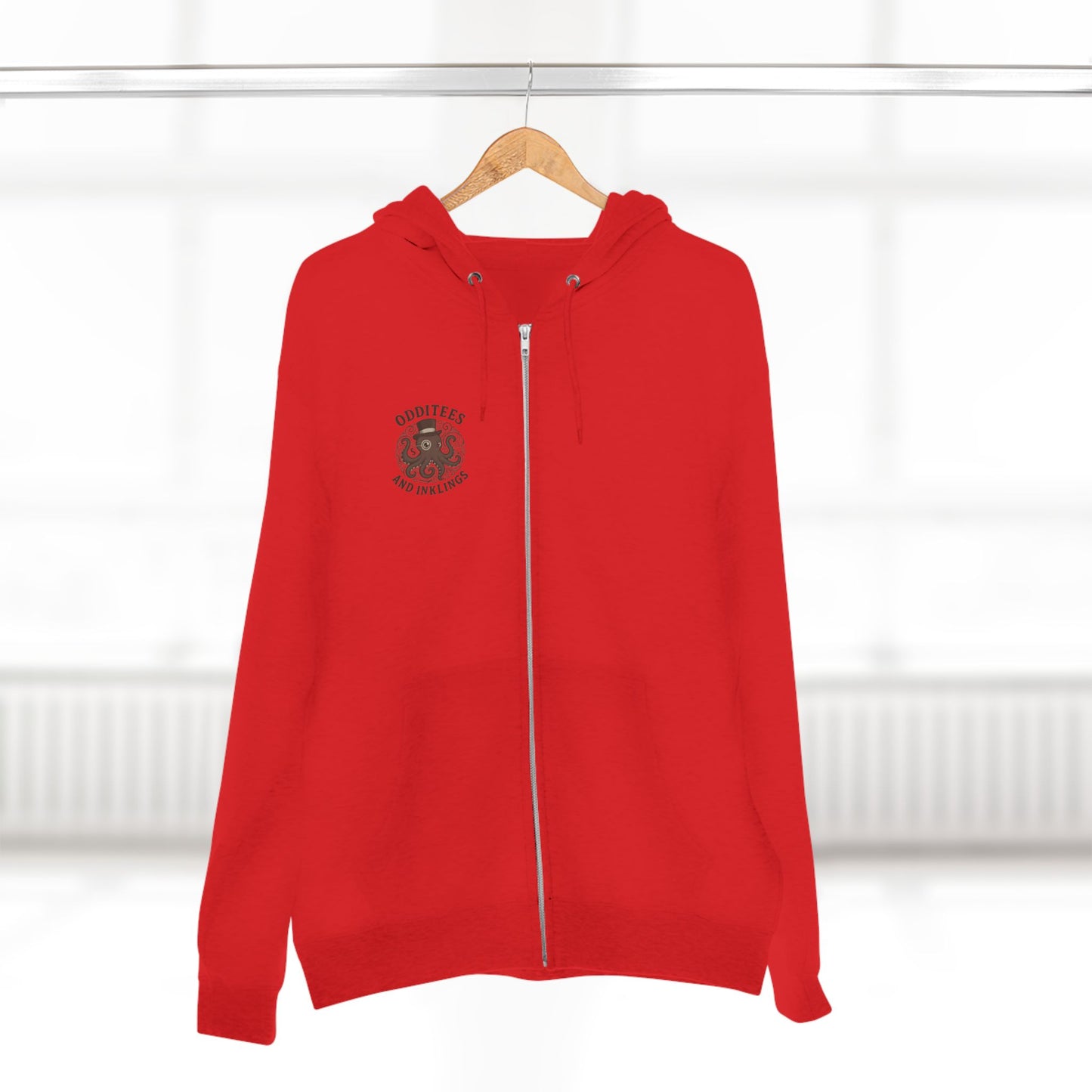 Octopus Logo Zip Hoodie — "Odditees and Inklings" Graphic Zip-Up
