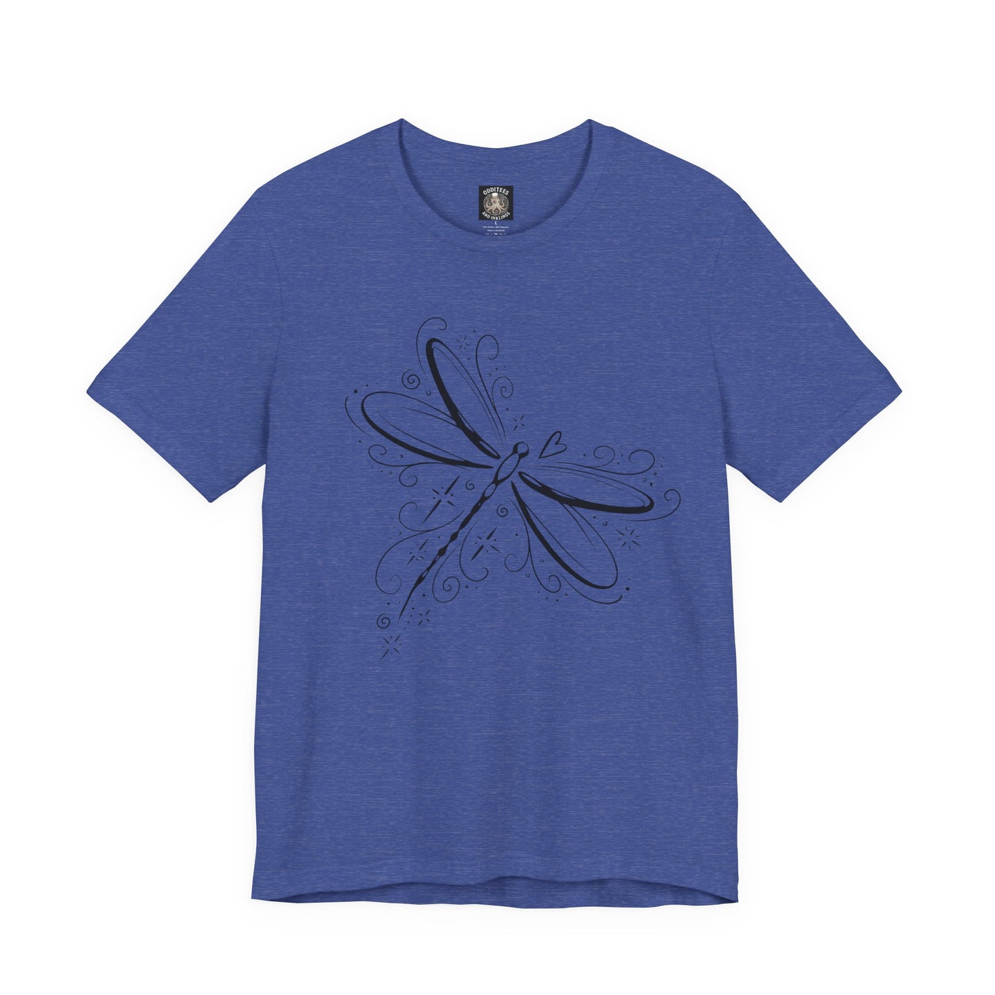 Dragonfly Line Art T-Shirt — Elegant Minimal Nature Tee
