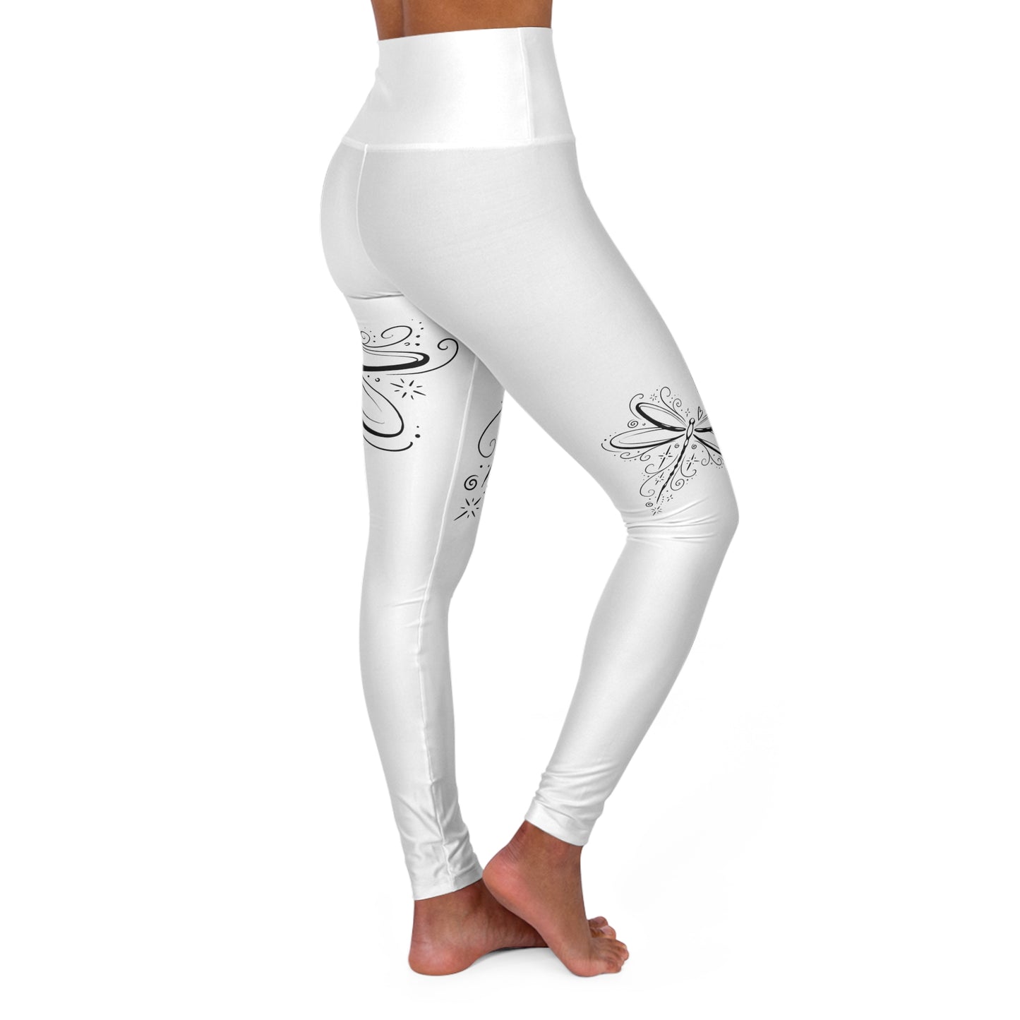 Pink Floral Swirl High-Waist Yoga Leggings