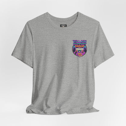 Villain Support Group T-Shirt — Funny Retro Supervillain Meetup Tee