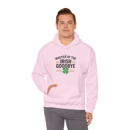 Irish Goodbye Hoodie - "Master of the Irish Goodbye" St. Patrick’s Day Sweatshirt  - OddInk Seasonal Designs