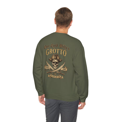 One-Eyed Willy’s Grotto Pirate Skull Crewneck Sweatshirt