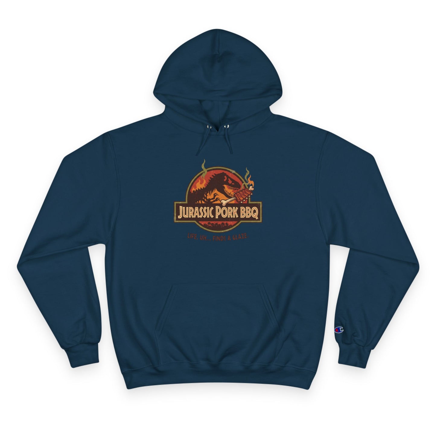 Jurassic Pork BBQ Hoodie – Funny T-Rex Grilling Sweatshirt for BBQ Lovers