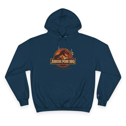 Jurassic Pork BBQ Hoodie – Funny T-Rex Grilling Sweatshirt for BBQ Lovers